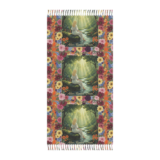 The Amanda - Boho Floral Beach Blanket - Embrace Nature's Serenity