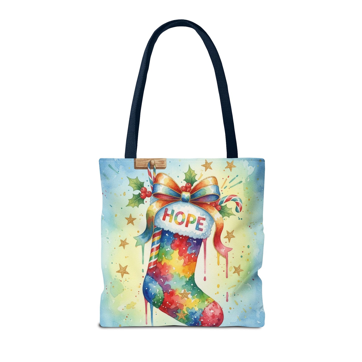 Colorful Holiday Hope Tote Bag