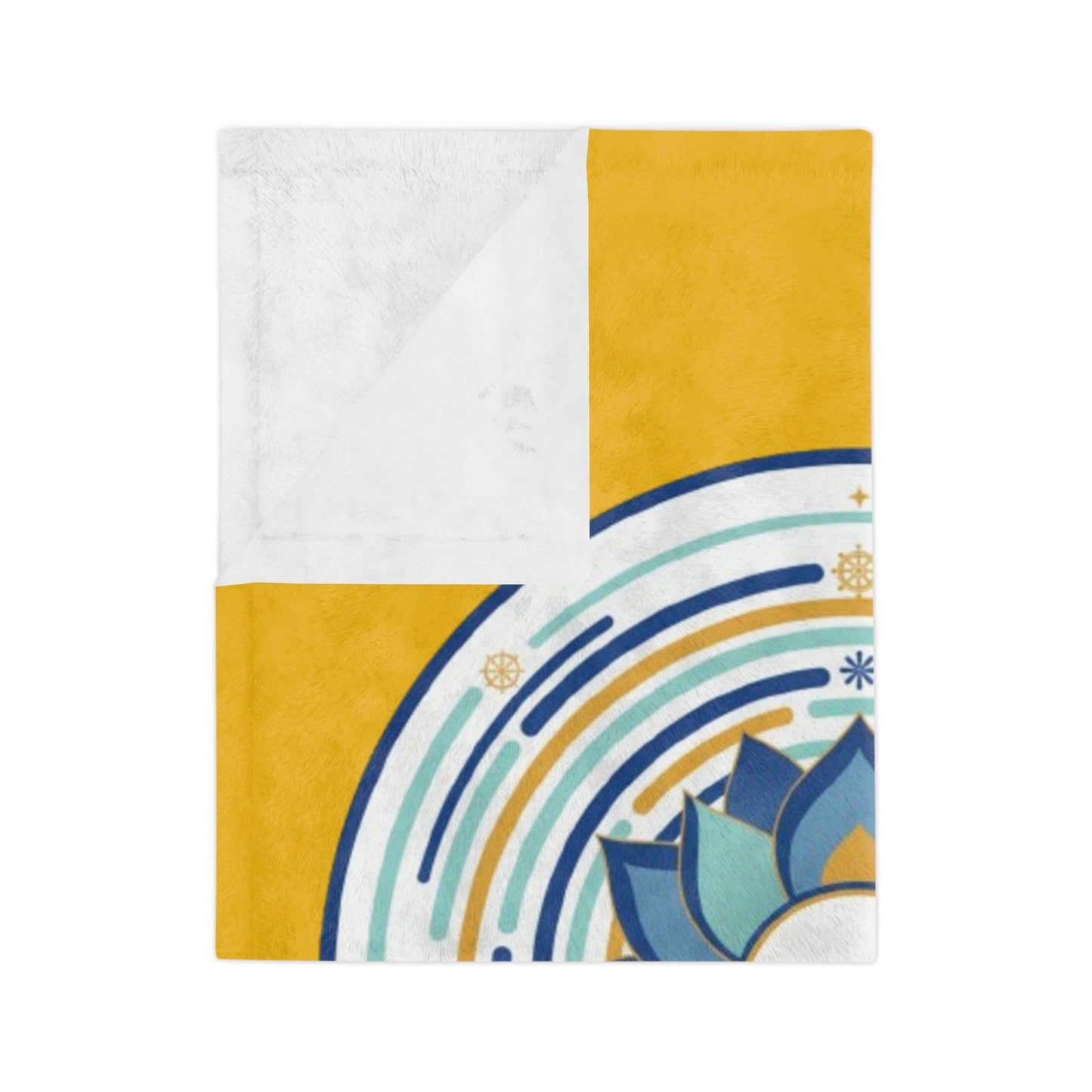 Cozy Velveteen Microfiber Blanket, Soft Throw for Meditation, Kindness Ripples Decor, Gift for Baby, Gift for Yoga Lovers, Home Comfort