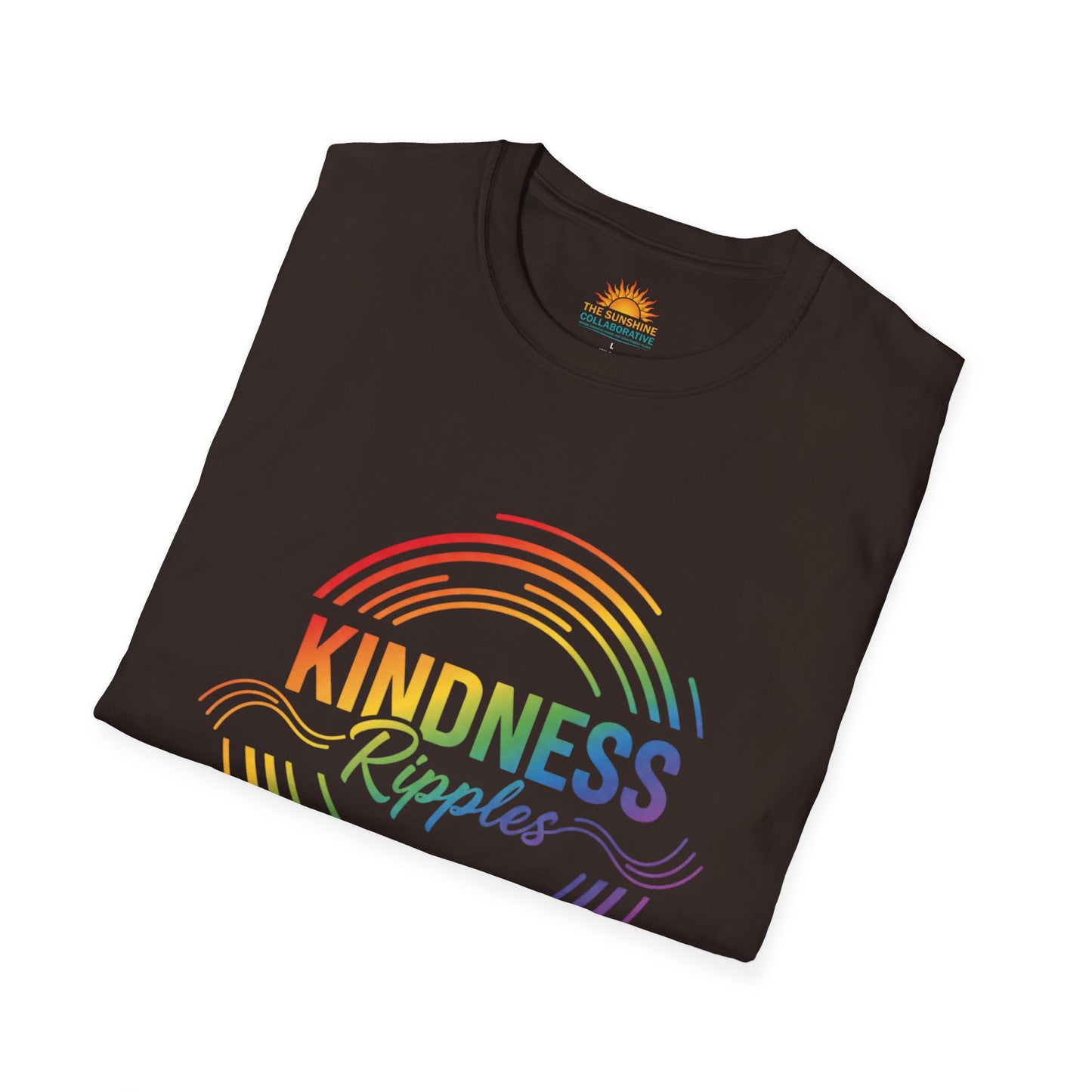 Rainbow Kindness T-Shirt, Softstyle Tee, Unisex Shirt, Positive Message Tee, Gift for Friends, Everyday Casual Wear