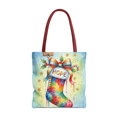 Colorful Holiday Hope Tote Bag