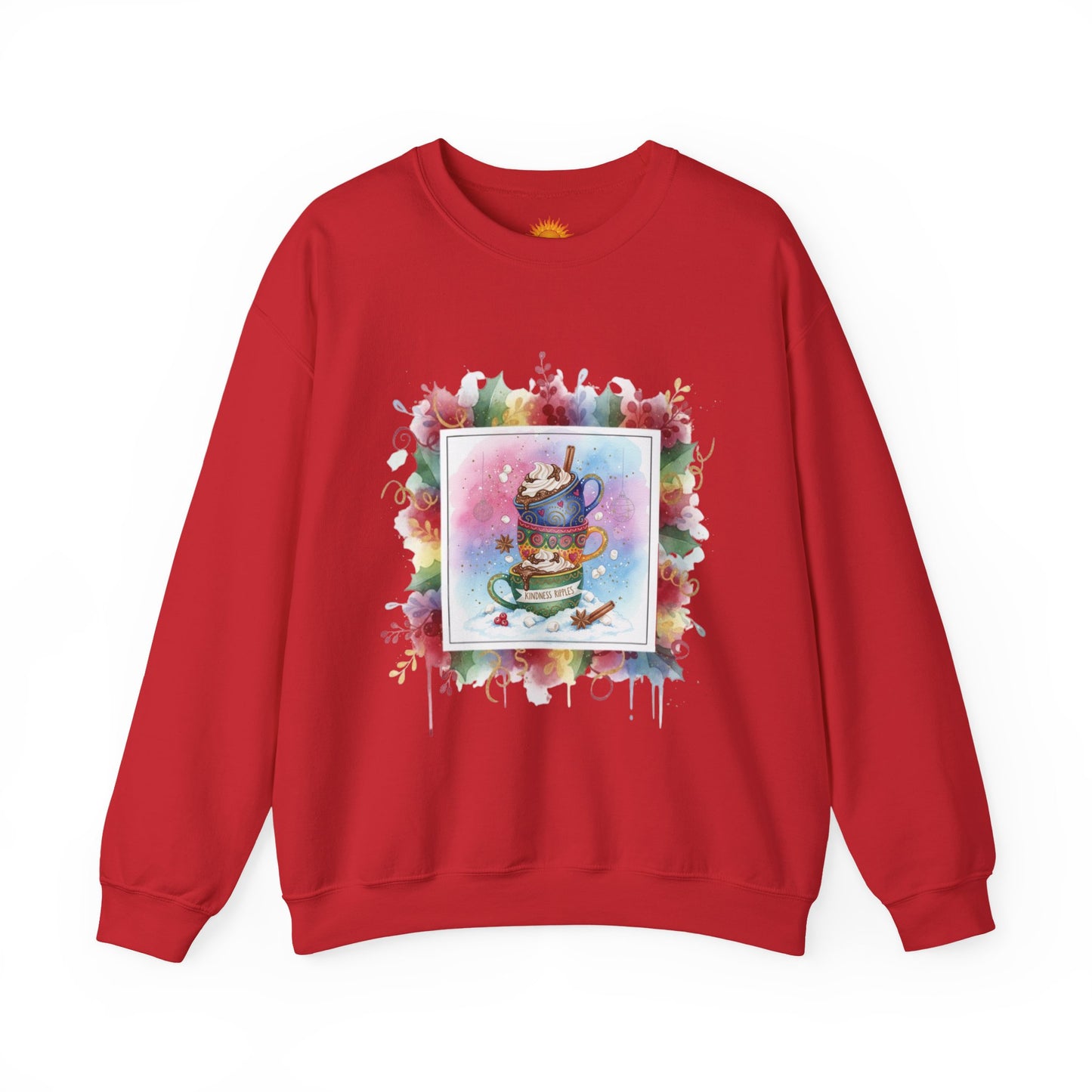Cozy Holiday Crewneck Sweatshirt - Hot Cocoa Vibes