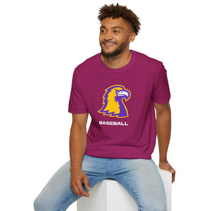 Golden Eagle Baseball T-Shirt – Purple & Gold Team Logo Tee
