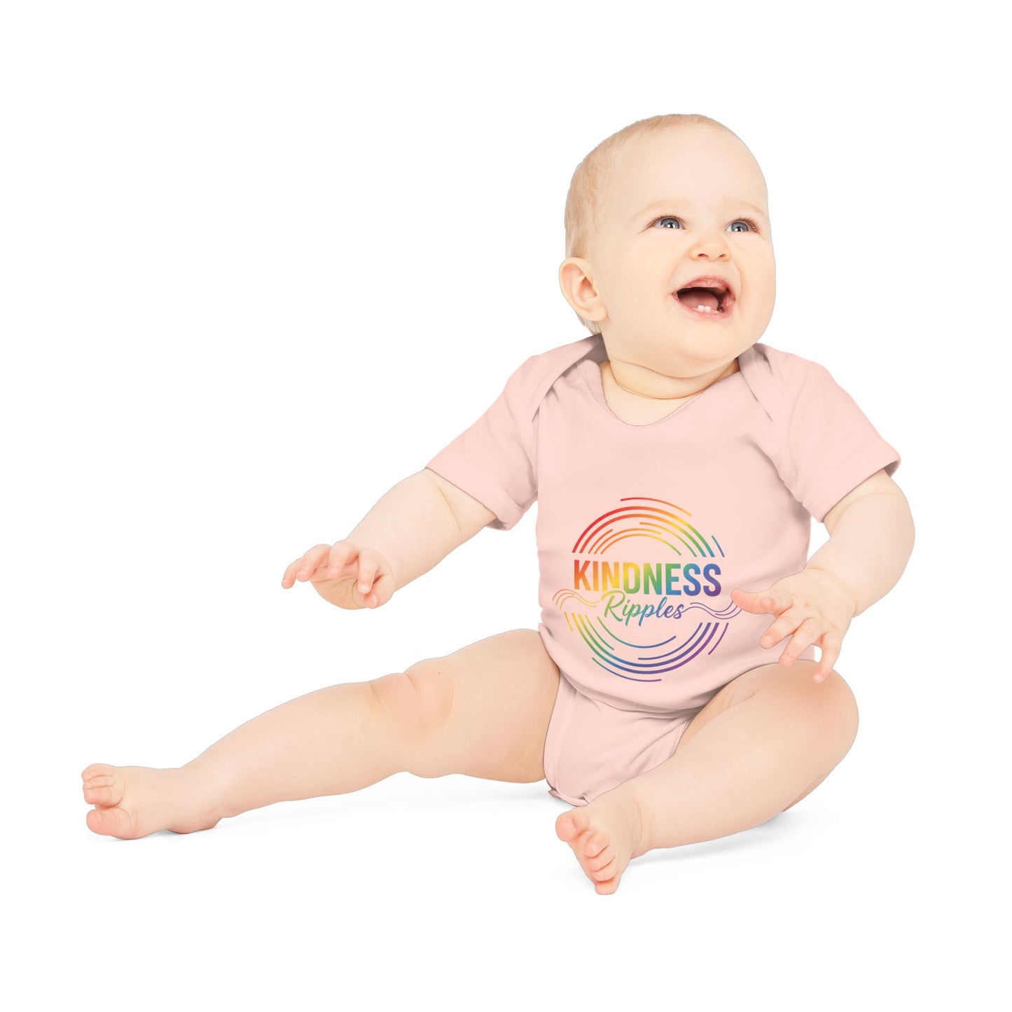 Rainbow Kindness Baby Bodysuit | Organic Baby Clothes, Cute Gift for Baby Showers, Infant Outfit, First Birthday, Cute Baby Gift