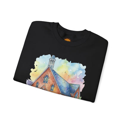 Colorful Church Watercolor Sweatshirt - Homage to the St. William Community