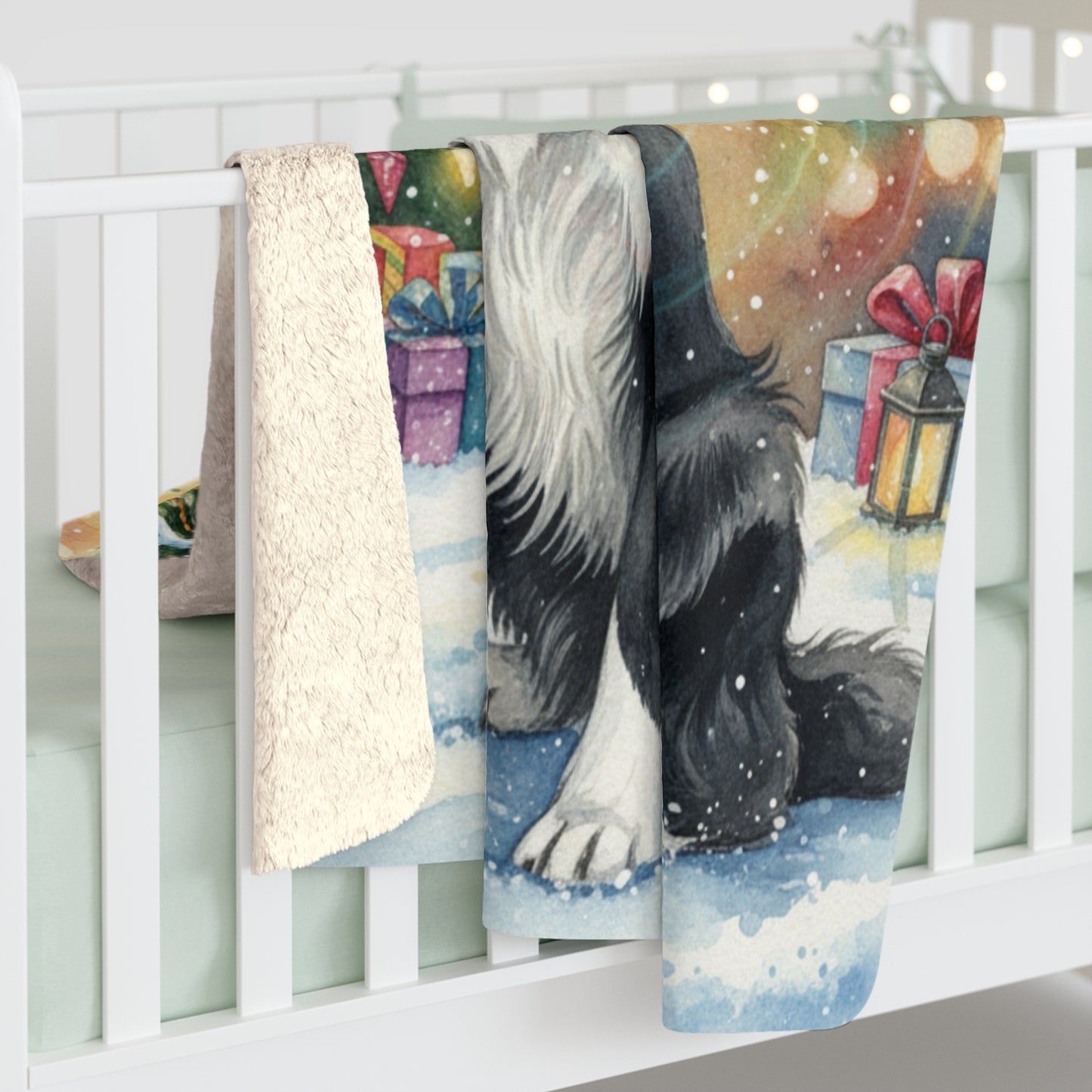 Christmas Gentle Newfoundland Sherpa Blanket — 'Kindness Ripples' Holiday Throw