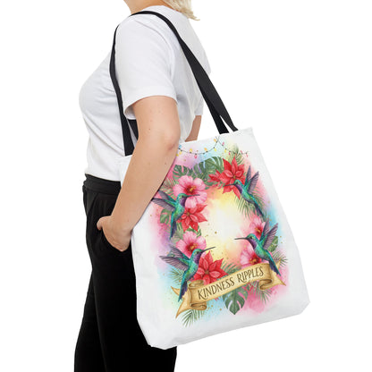 Colorful Kindness Christmas Hummingbirds Tote Bag