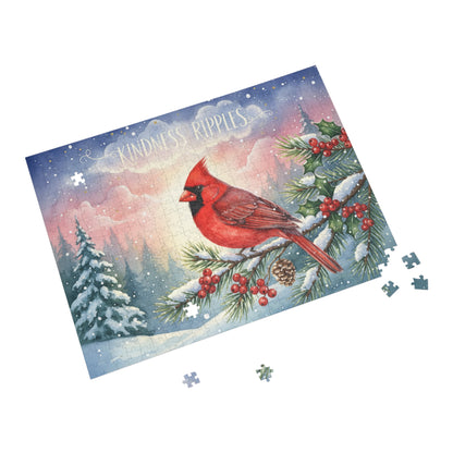 Kindness Ripples Cardinal Puzzle - 1000-Piece Winter Scene