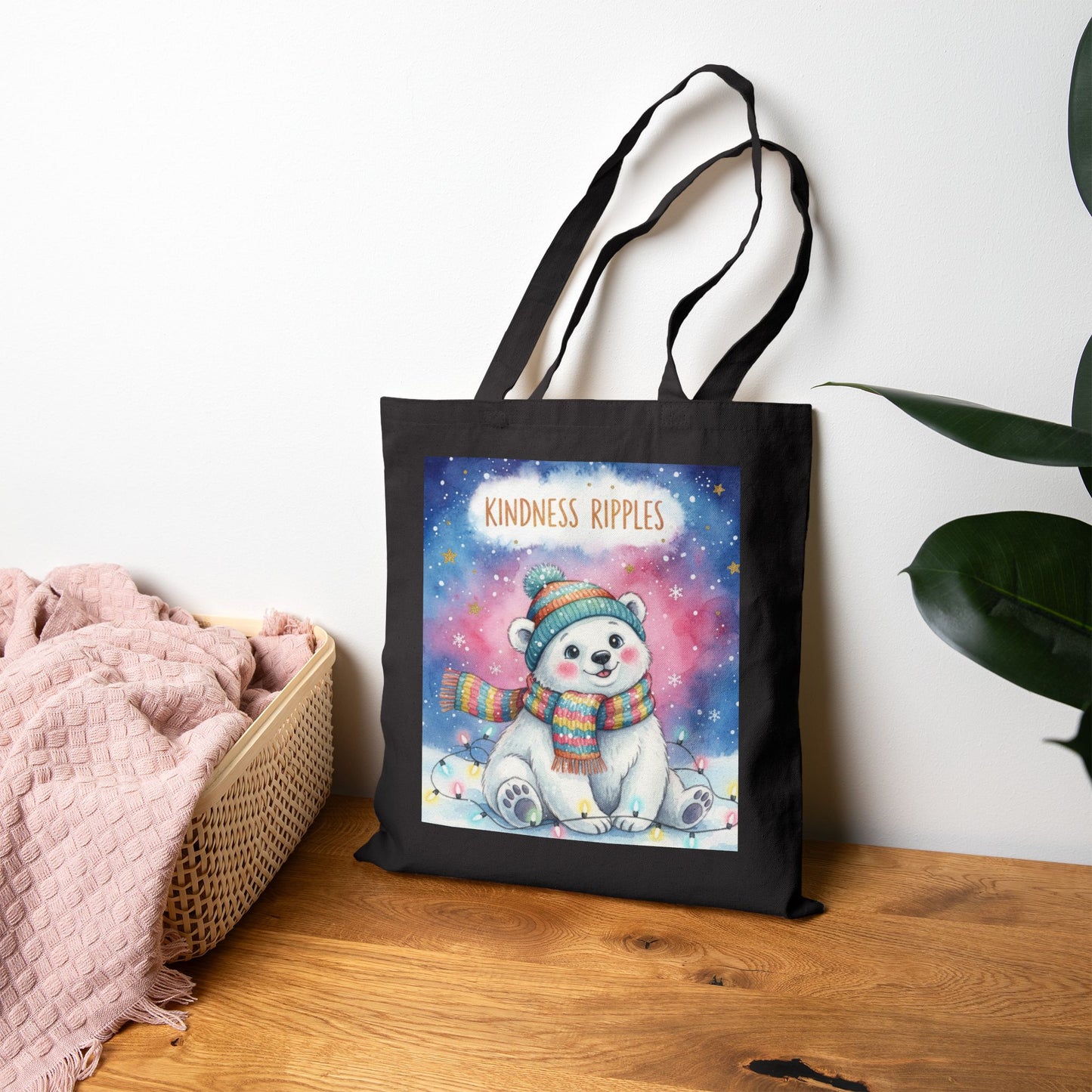 Cute Polar Bear Kindness Tote Bag