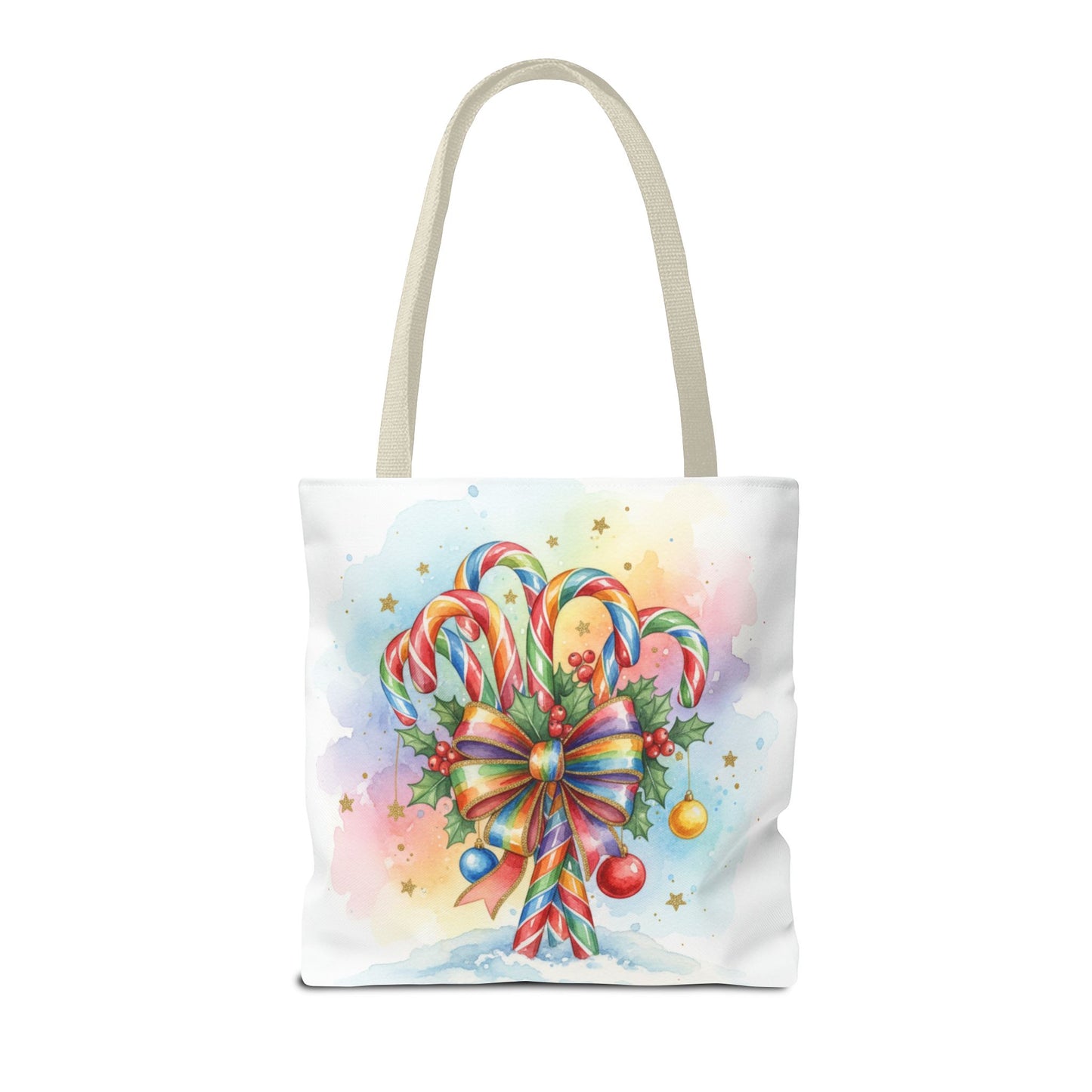 Festive Candy Cane Tote Bag
