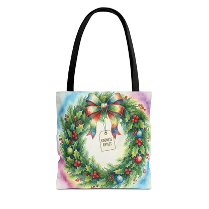 Holiday Wreath Tote Bag - Perfect for Christmas and Winter Celebrations