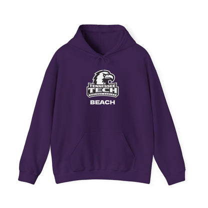 TN Tech Beach Eagle Hoodie — Retro Athletic Logo Pullover