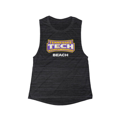 Tennessee Tech Beach Women's Muscle Tank - Scoop Flowy Tank Top