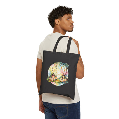 Festival Lights Cotton Canvas Tote Bag