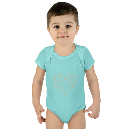 Heart Star Pattern Infant Bodysuit