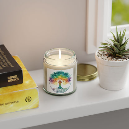 Rainbow Tree Scented Candle - Coconut Wax (4oz) - Kindness Collection