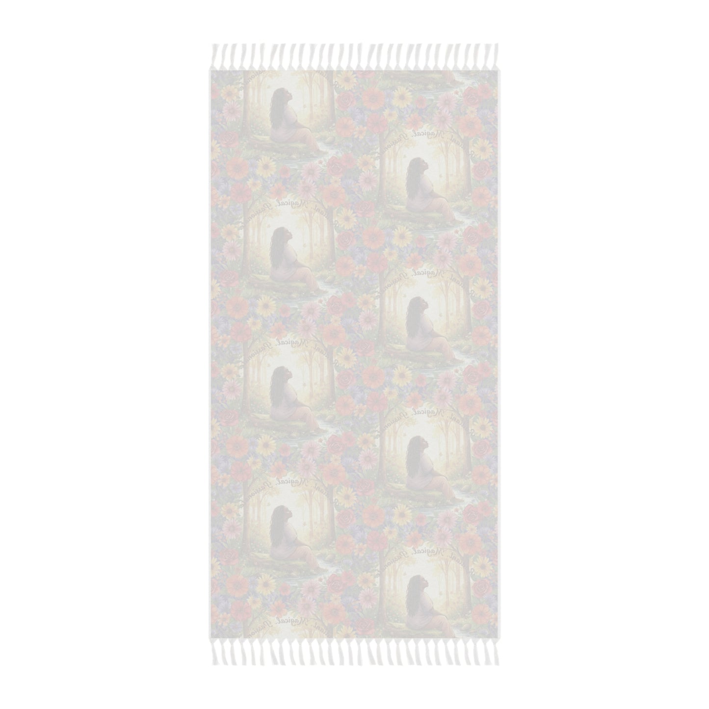 The Shantel - Boho Beach Towel - Floral and Serene Design for Relaxation