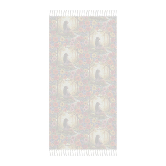 The Shantel - Boho Beach Towel - Floral and Serene Design for Relaxation