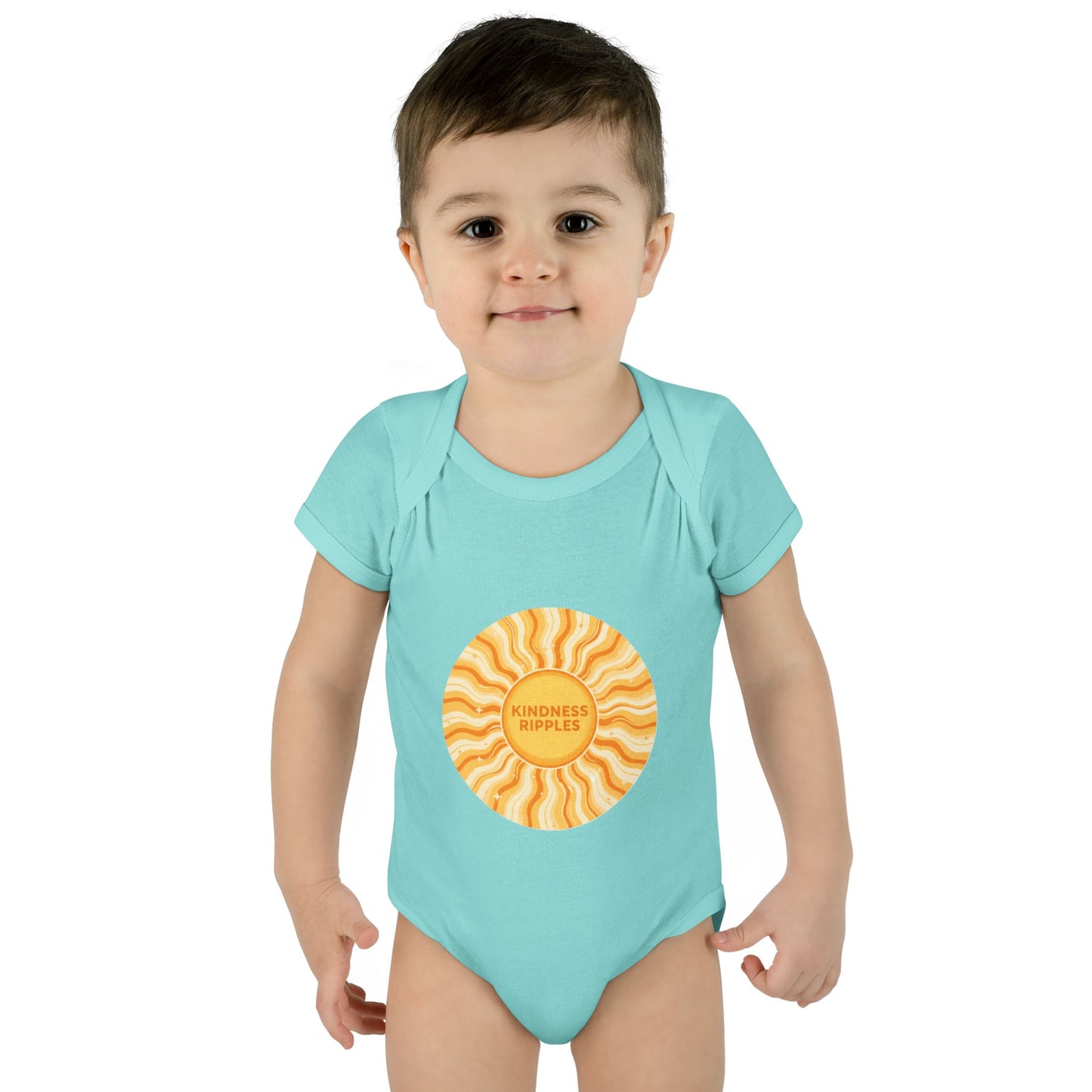 Sunshine Infant Bodysuit - "Mindfulness Ripple" Design for Newborns