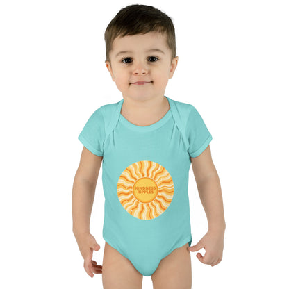 Sunshine Infant Bodysuit - "Mindfulness Ripple" Design for Newborns