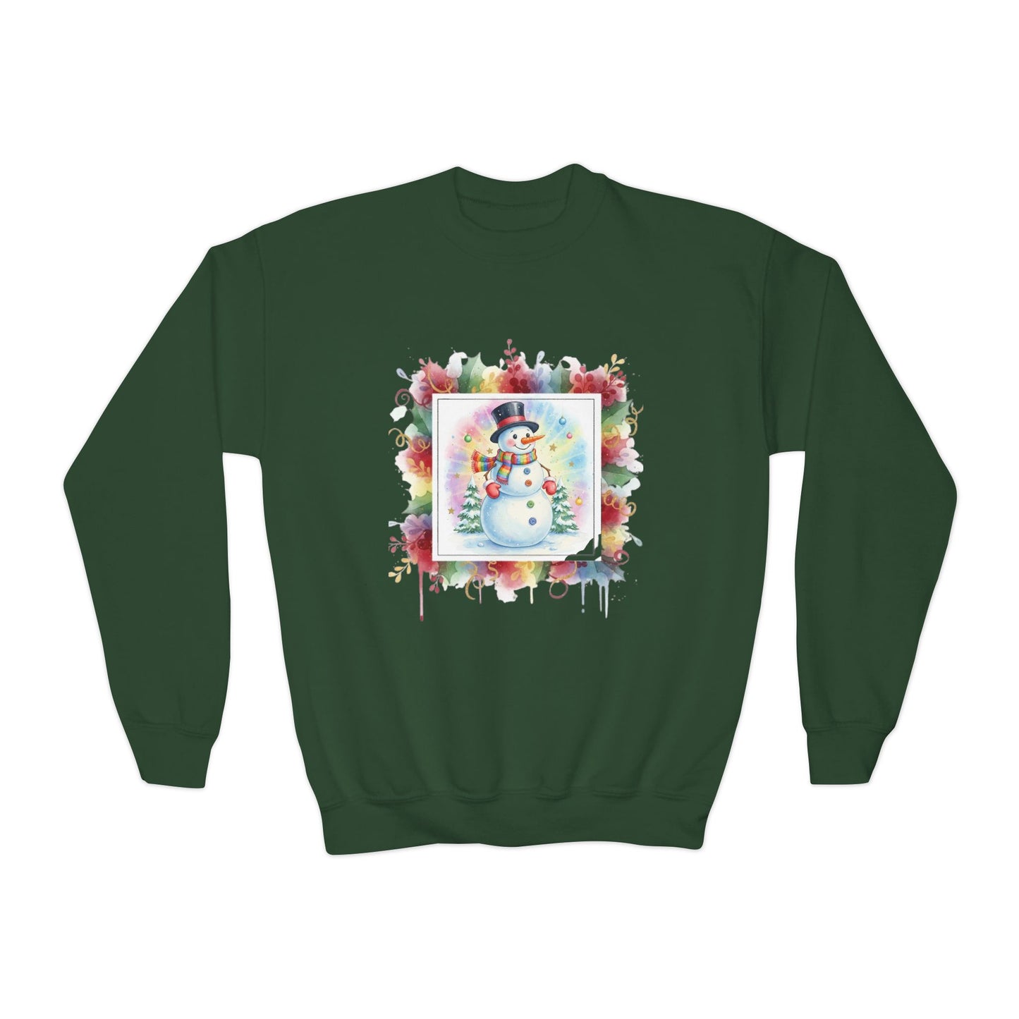 Snowman Youth Crewneck Sweatshirt - Cozy Holiday Apparel