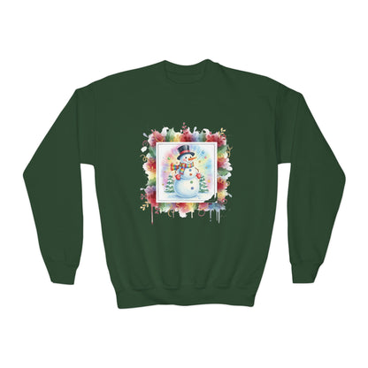 Snowman Youth Crewneck Sweatshirt - Cozy Holiday Apparel