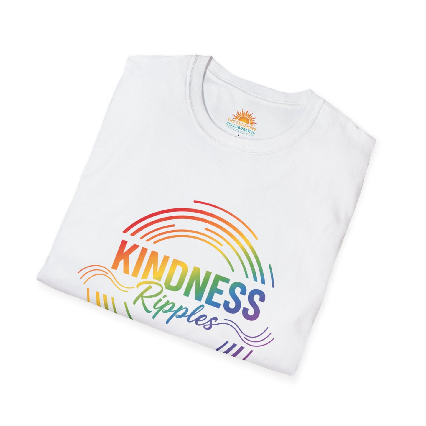 Rainbow Kindness T-Shirt, Softstyle Tee, Unisex Shirt, Positive Message Tee, Gift for Friends, Everyday Casual Wear