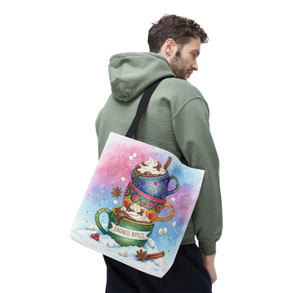 Colorful Hot Cocoa Tote Bag – Festive Winter Vibes