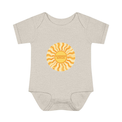 Sunshine Infant Bodysuit - "Mindfulness Ripple" Design for Newborns