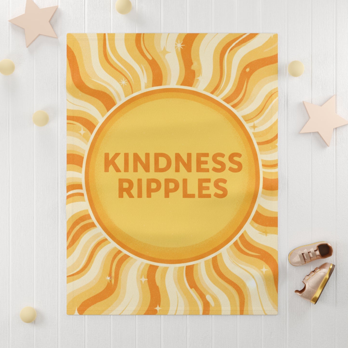 Kindness Ripples Soft Fleece Baby Blanket | Cozy Gift for Newborns, Nursery, Baby Shower, Gender Neutral Decor, Thoughtful Gift