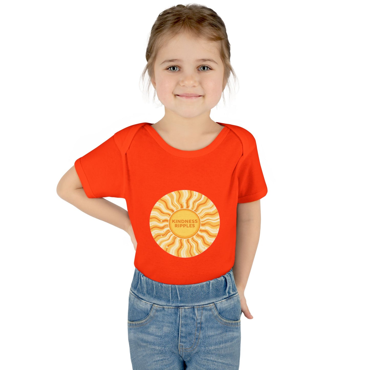 Sunshine Infant Bodysuit - "Mindfulness Ripple" Design for Newborns