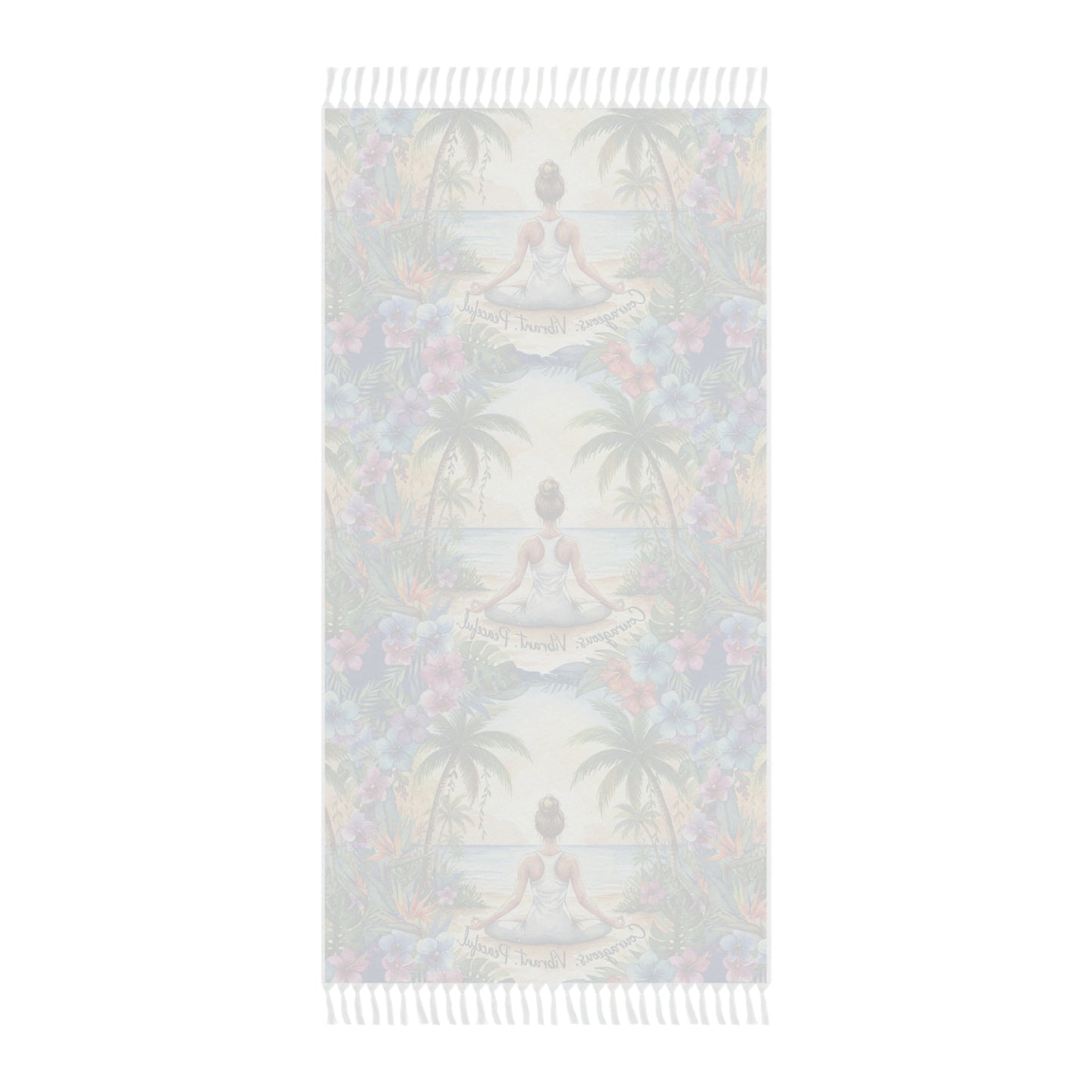 The Rachel - Bohemian Beach Towel - Serene Floral Design for Relaxation