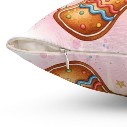 Gingerbread Cookie Decorative Pillow