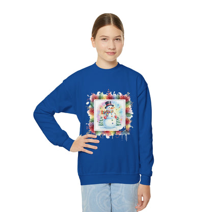 Snowman Youth Crewneck Sweatshirt - Cozy Holiday Apparel