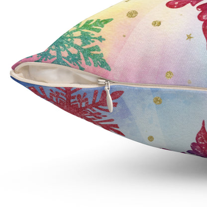 Colorful Kindness Ripples Snowflake Pillow