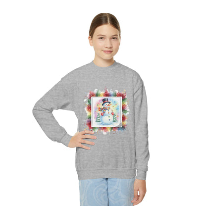 Snowman Youth Crewneck Sweatshirt - Cozy Holiday Apparel