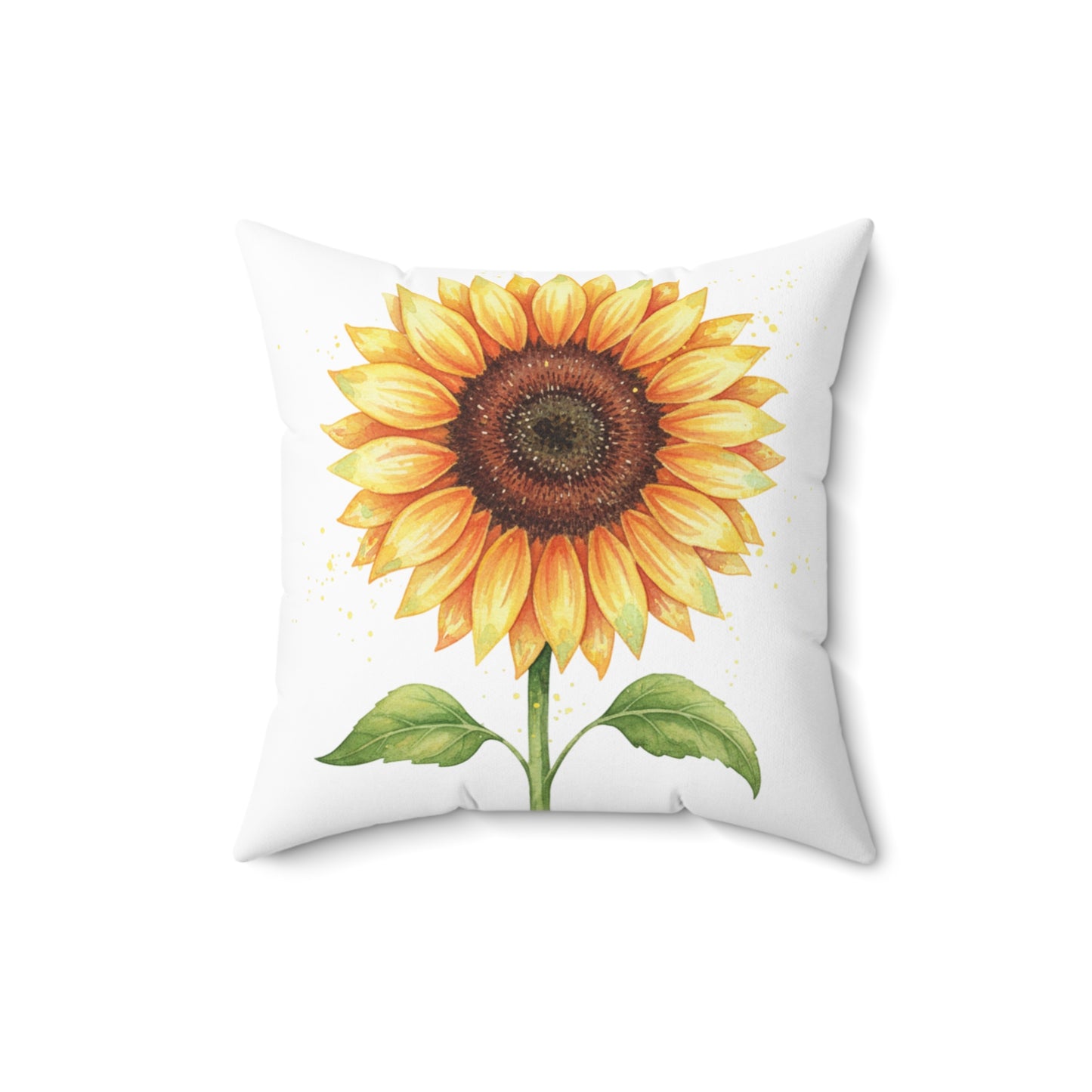 Sunflower Solo Design Square Pillow