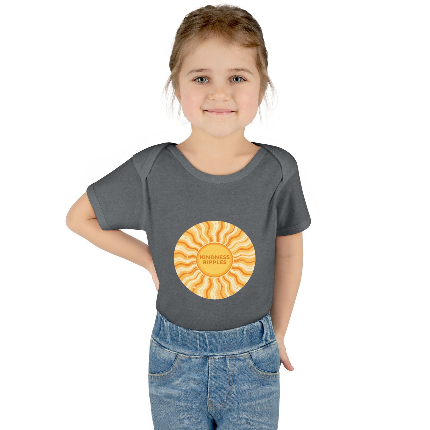 Sunshine Infant Bodysuit - "Mindfulness Ripple" Design for Newborns