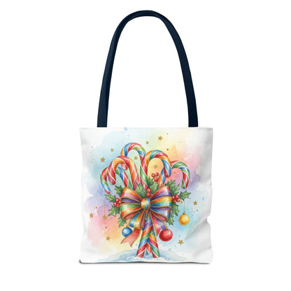 Festive Candy Cane Tote Bag