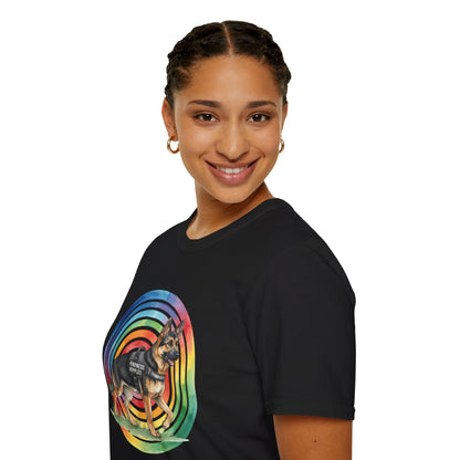 German Shepherd Rainbow Target T-Shirt — K9 Working Dog Graphic Tee - Kindness Ripples