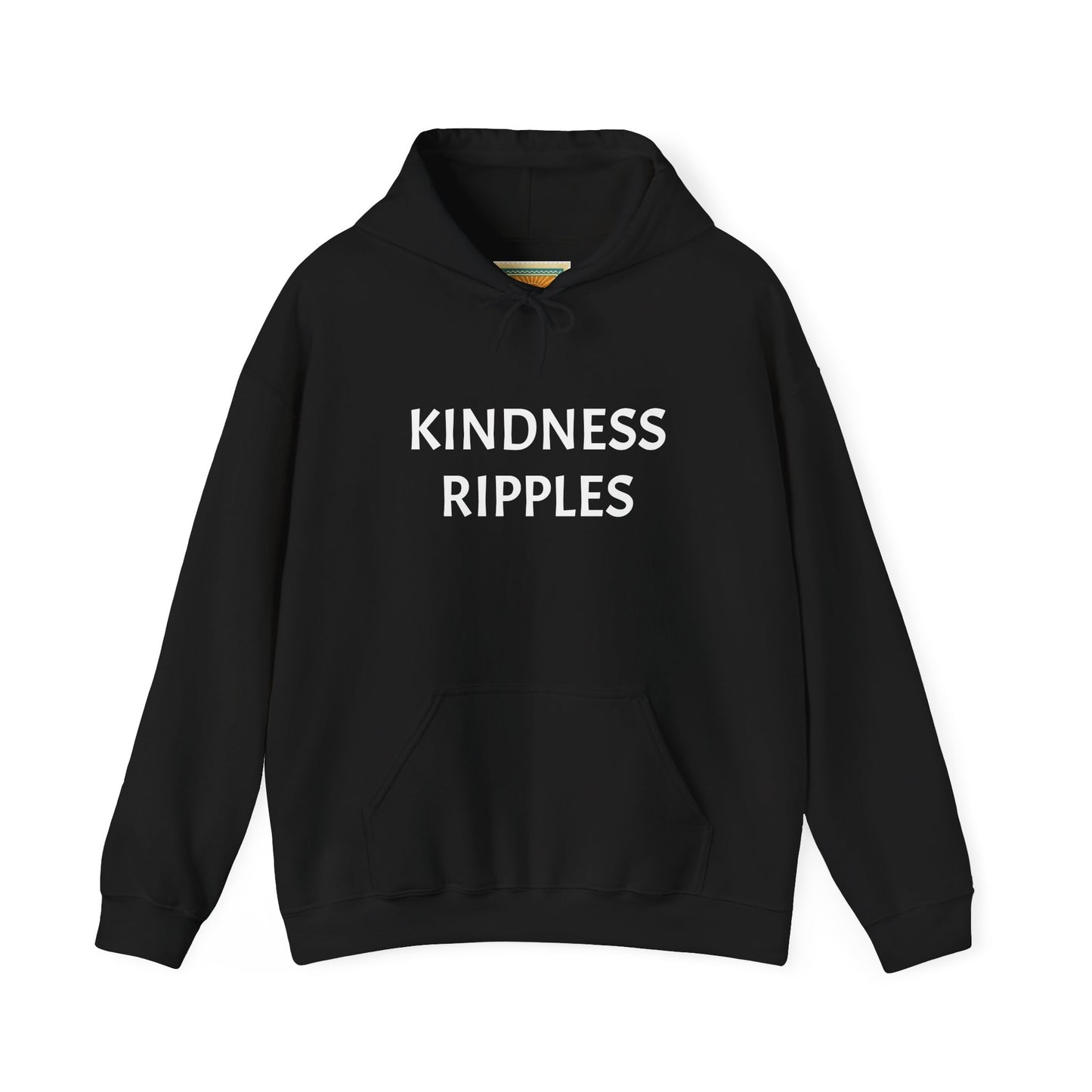 Kindness Ripples Unisex Hooded Sweatshirt - Colorful Heart Design