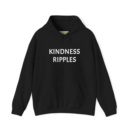 Kindness Ripples Unisex Hooded Sweatshirt - Colorful Heart Design