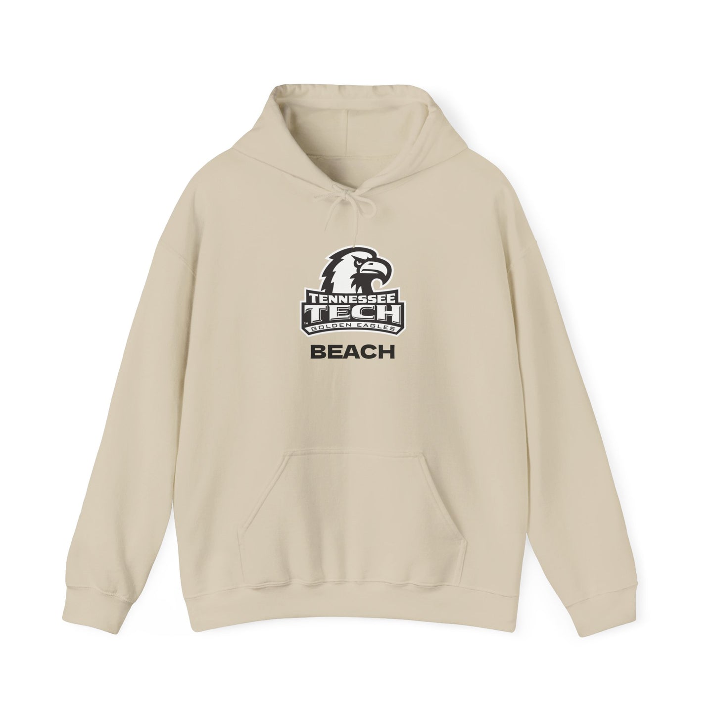 TN Tech Beach Eagle Hoodie — Retro Athletic Logo Pullover
