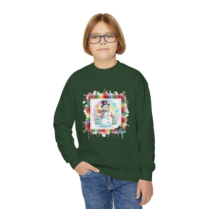 Snowman Youth Crewneck Sweatshirt - Cozy Holiday Apparel
