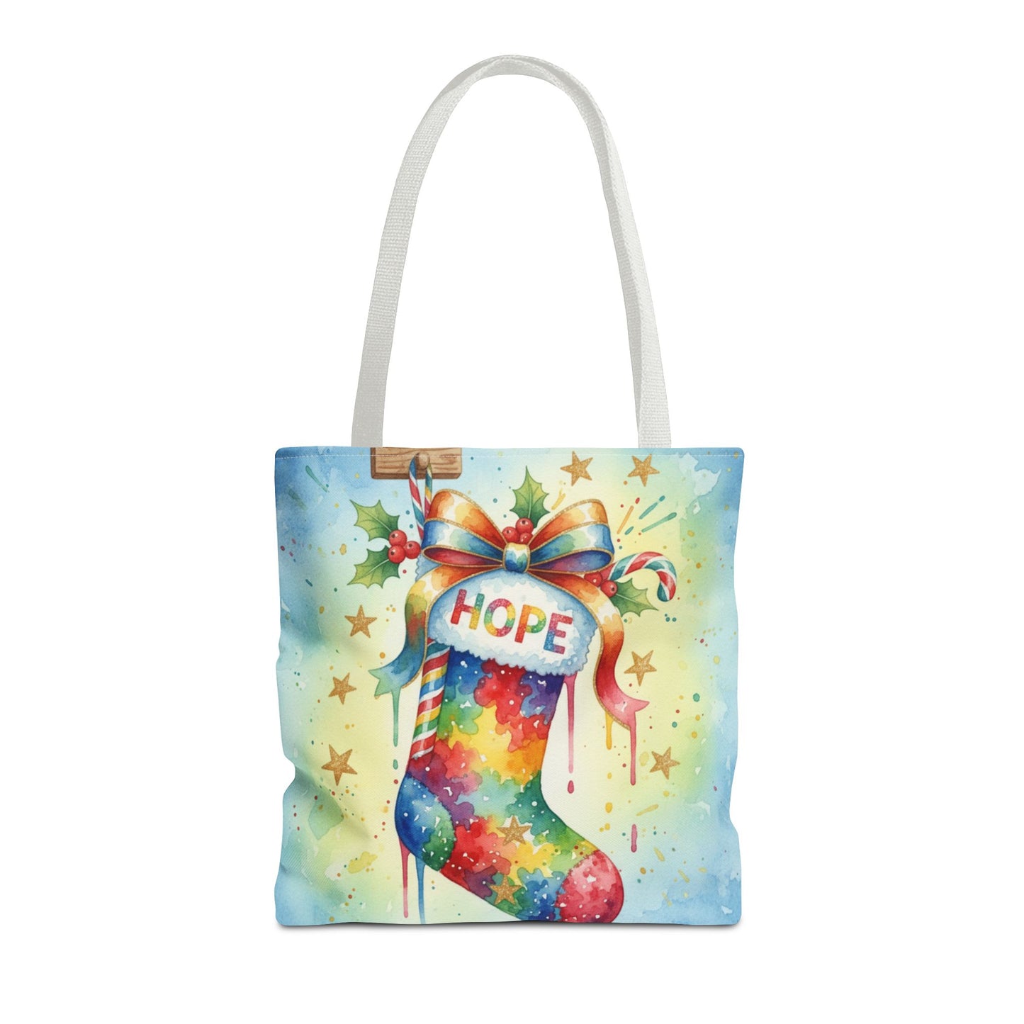 Colorful Holiday Hope Tote Bag