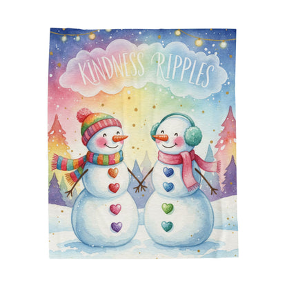 Kindness Ripples Velveteen Plush Blanket