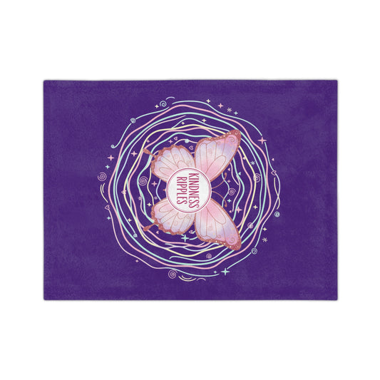 Butterfly Kindness Blanket - Cozy Velvet Throw for Self-Care, Gift for Baby, Girl Gift, Gift for Friends, Meditation, Home Decor, Comfort