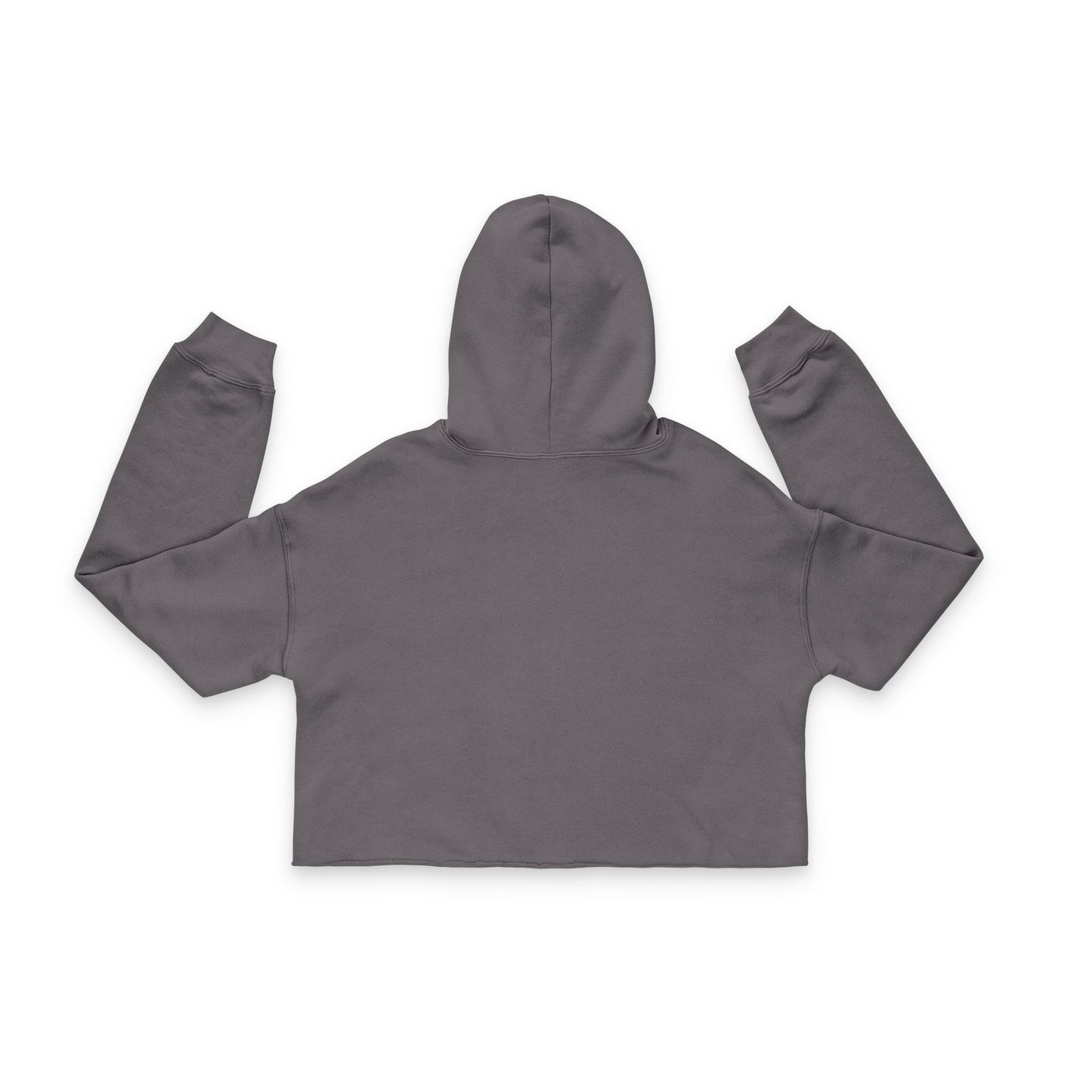 Beach Logo Cropped Hoodie — Women's Black Campus Pullover