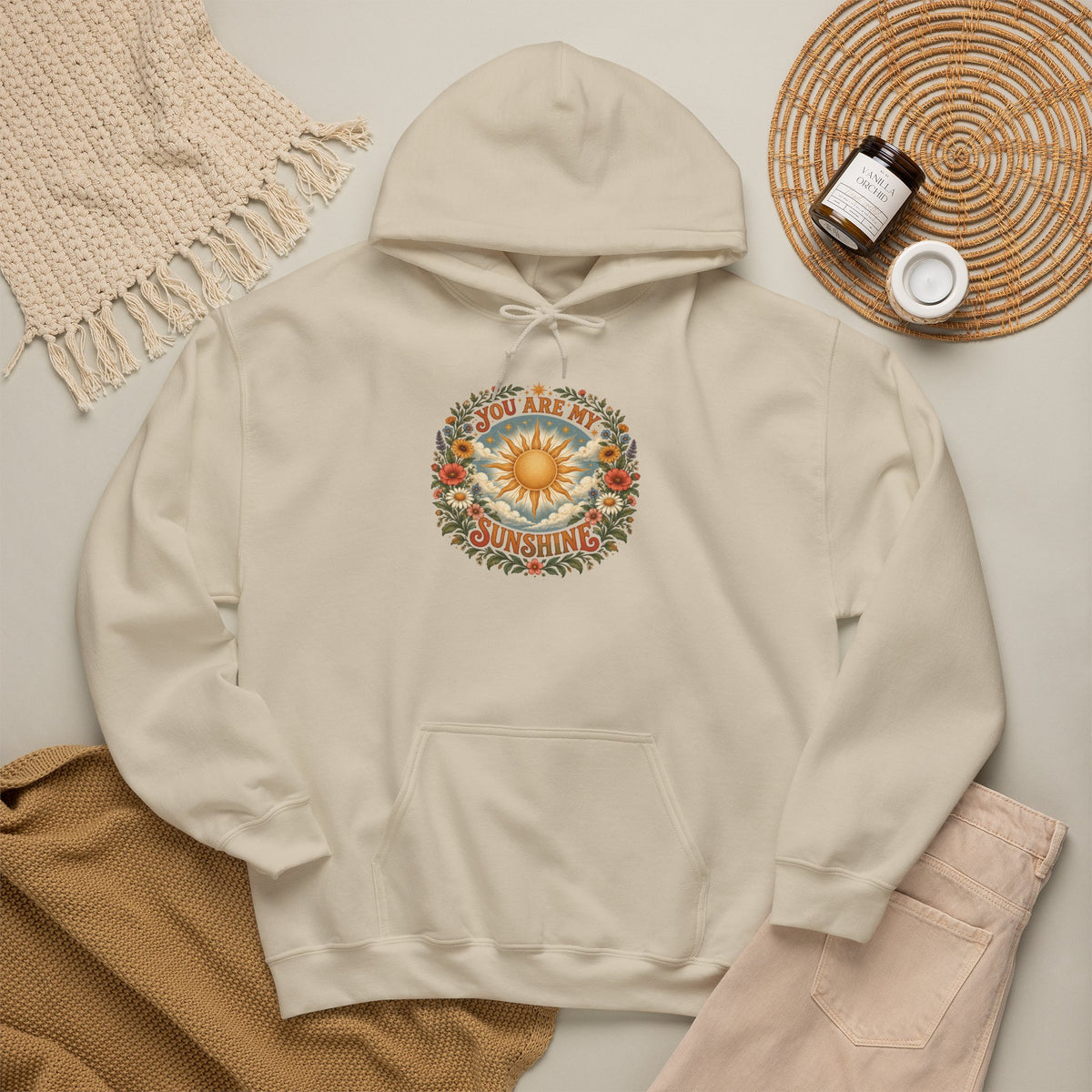 You Are My Sunshine Floral Hoodie