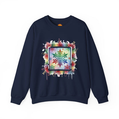 Rainbow Snowflake Kindness Crewneck Sweatshirt